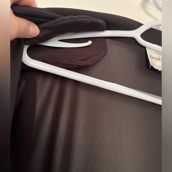 JOSEPH RIBKOFF [L/XL] Women’s Sheer Black Coverup blouse, long sleeve - Picture 8 of 12